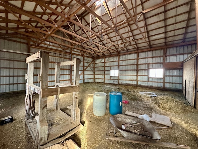 misc room featuring vaulted ceiling