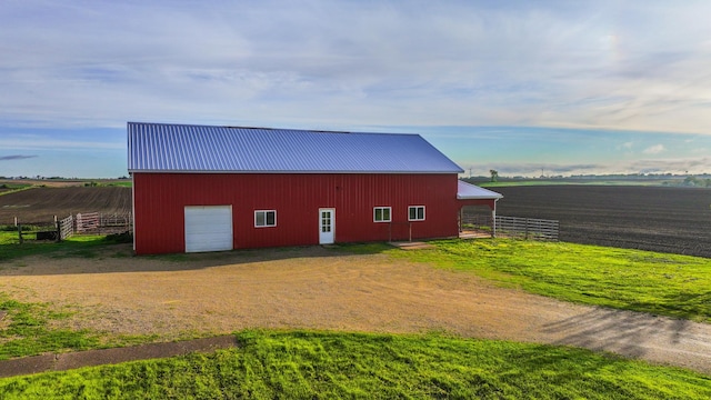 18426 County Road 18, Lewiston, MN 55952 - view of pole building with driveway and a view of rural / pastoral area