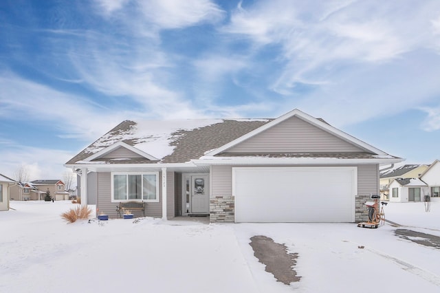 view of front of home featuring a garage