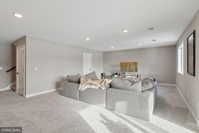 view of carpeted living room