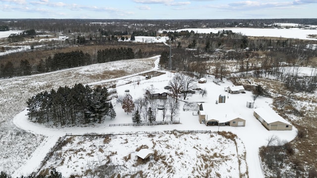 view of snowy aerial view