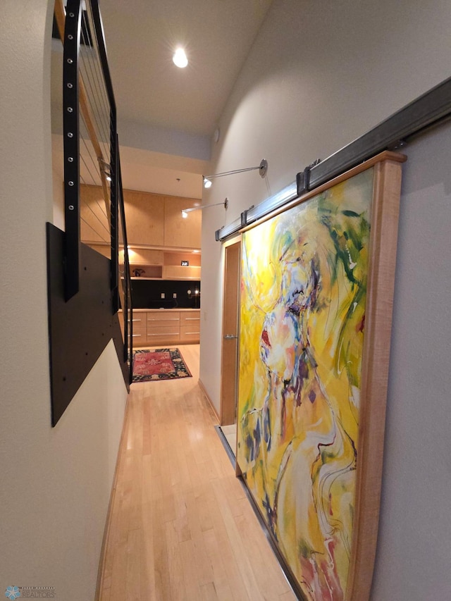 12 Broadway N Unit 206, Fargo, ND 58102 - hallway featuring light wood-style flooring and recessed lighting