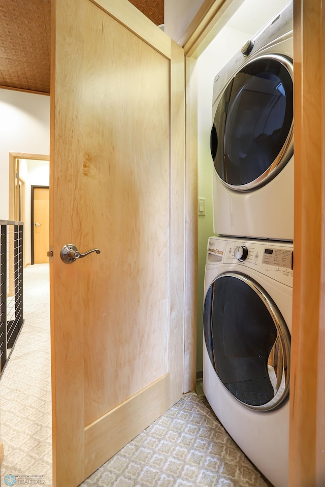 12 Broadway N Unit 206, Fargo, ND 58102 - laundry room with stacked washer and clothes dryer