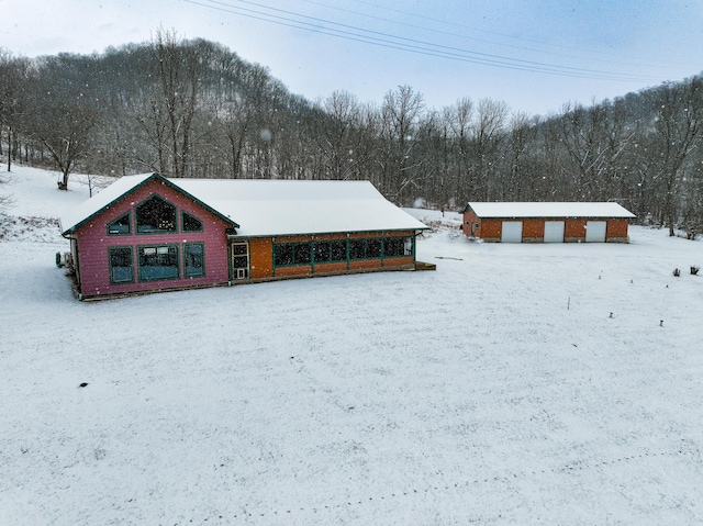 E2614 Bohland Hollow Rd, Wheatland Twp, WI 54624 - view of front of home with a wooded view