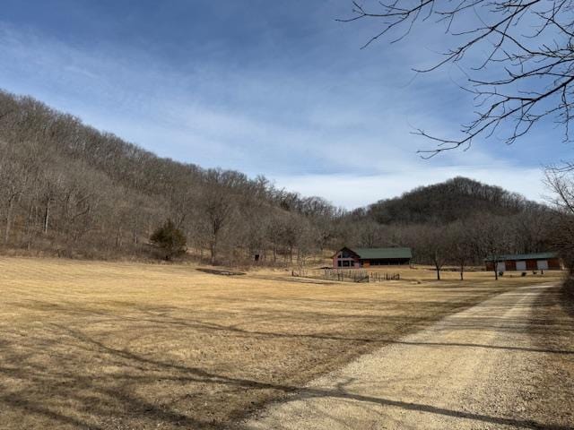 E2614 Bohland Hollow Rd, Wheatland Twp, WI 54624 - view of yard featuring a mountain view and a view of rural / pastoral area