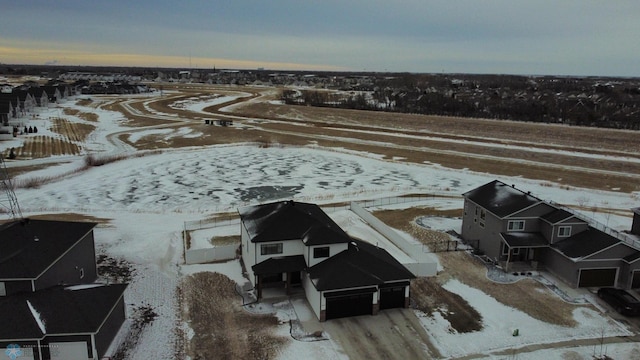 view of snowy aerial view