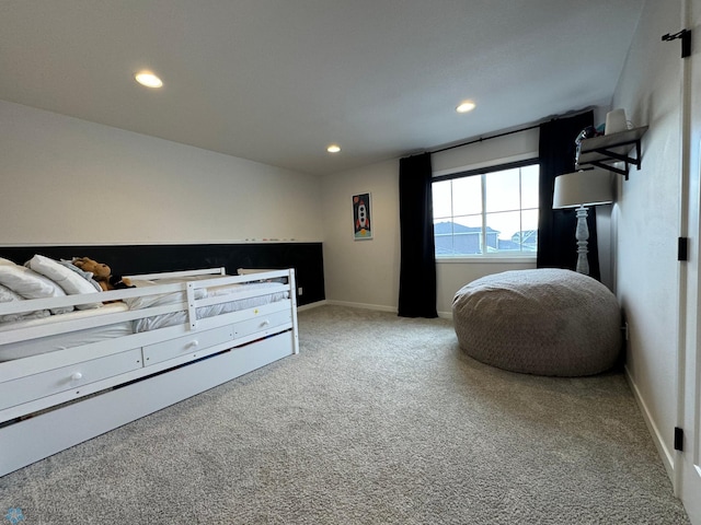 bedroom with carpet flooring