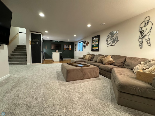 view of carpeted living room