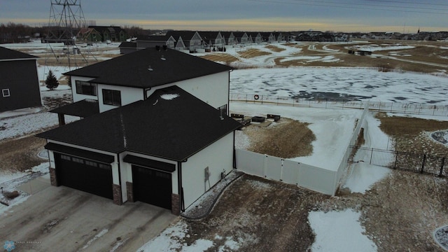 view of snowy aerial view