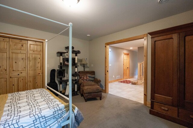 view of carpeted bedroom