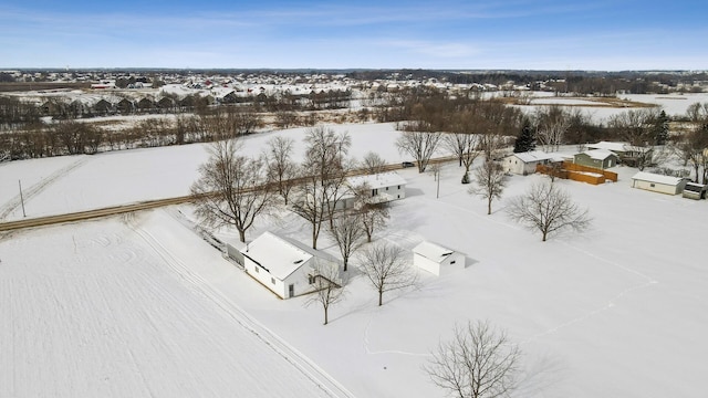 view of snowy aerial view