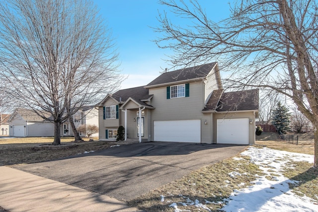 view of property featuring a garage