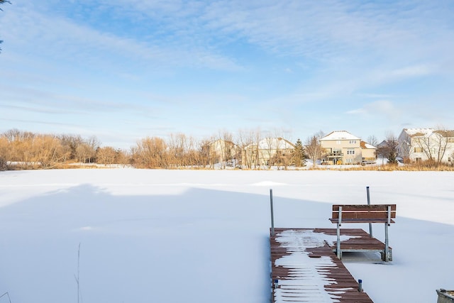 view of dock area