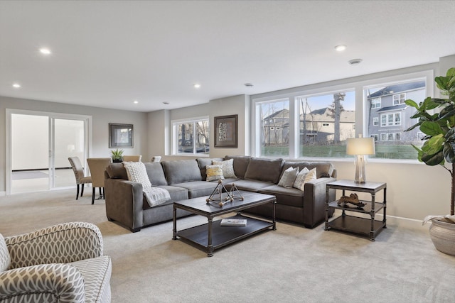 view of carpeted living room