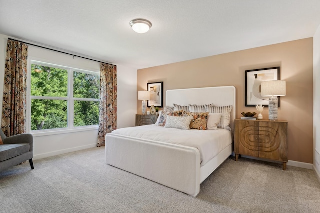 bedroom with carpet floors