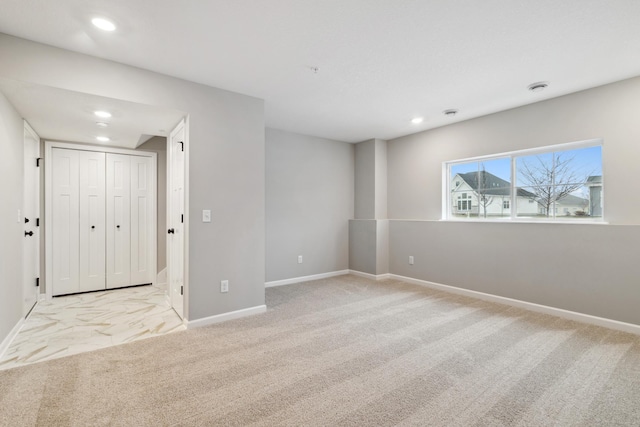 view of carpeted spare room