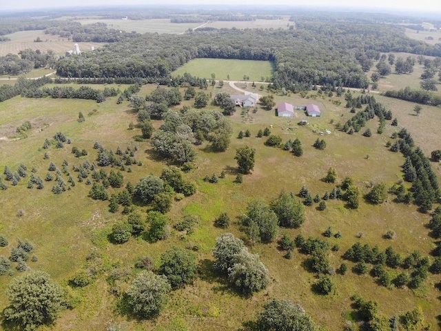 bird's eye view with a rural view