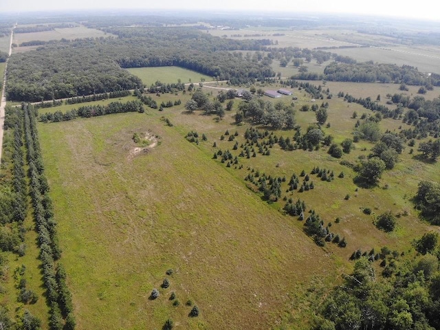 aerial view with a rural view