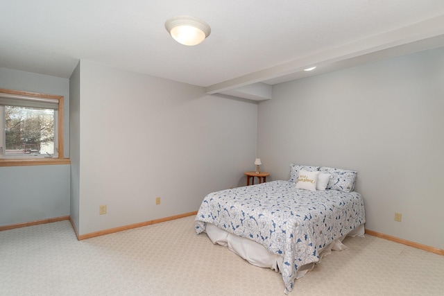 bedroom featuring carpet