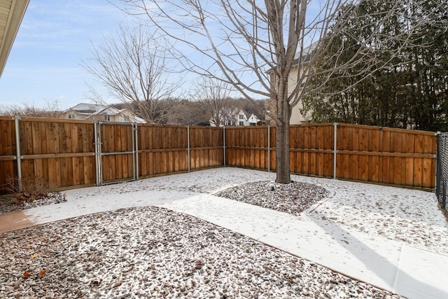 view of snowy yard