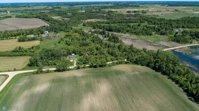 aerial view featuring a rural view