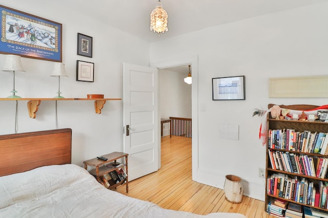 bedroom featuring hardwood / wood-style floors