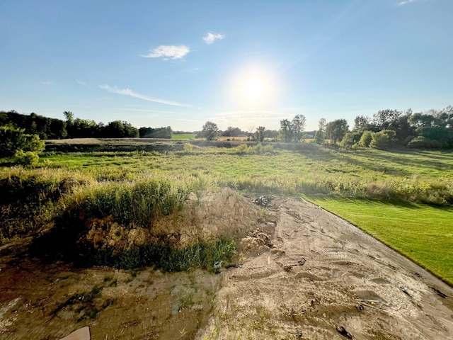 view of yard featuring a rural view