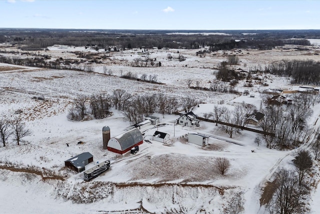 view of snowy aerial view