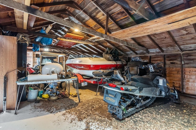 storage featuring a garage