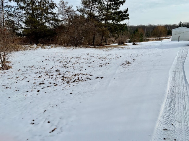 view of snowy yard