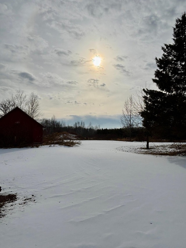 view of snowy yard