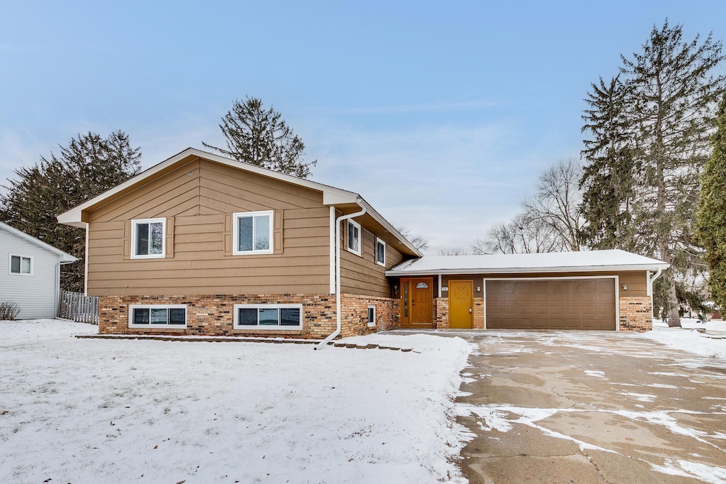 tri-level home featuring a garage