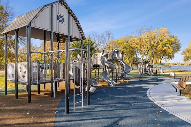 exterior space featuring playground community