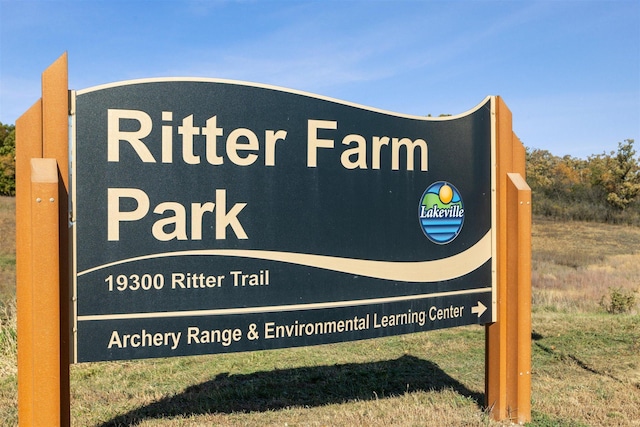 view of community sign