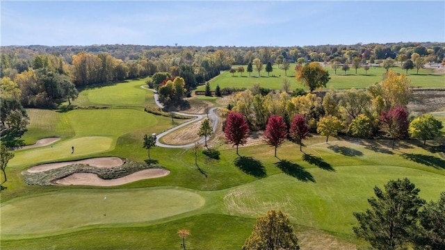 aerial view with golf course view