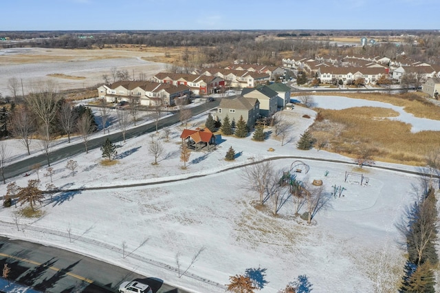 view of snowy aerial view