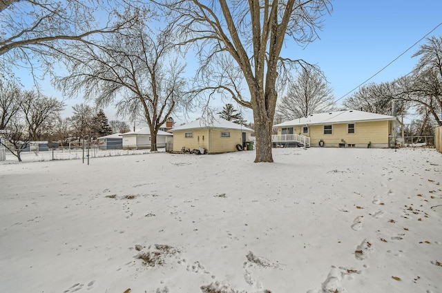 view of snowy yard