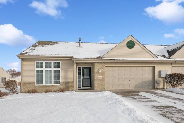 view of front of home featuring a garage