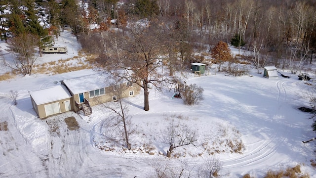 view of snowy aerial view