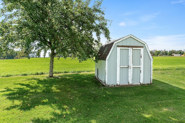 view of shed