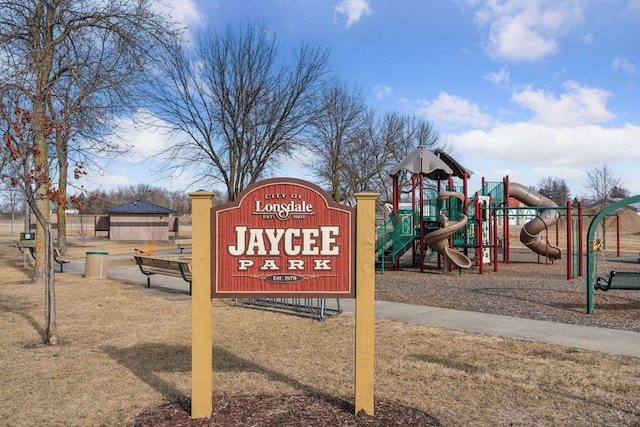 view of communal playground