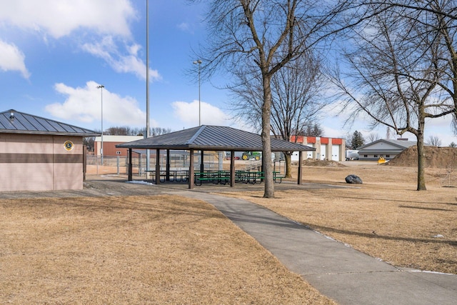 view of community with a gazebo