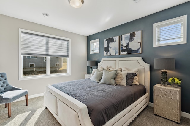 view of carpeted bedroom