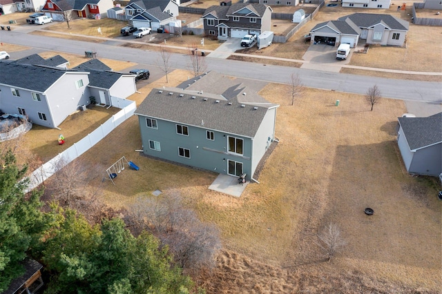 bird's eye view with a residential view