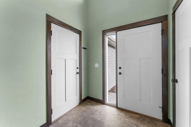 foyer with baseboards