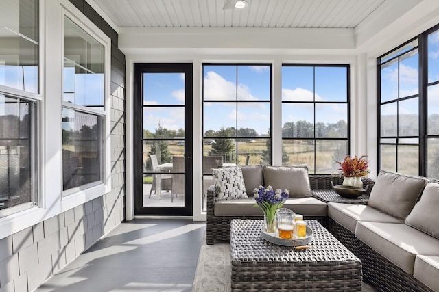 view of sunroom