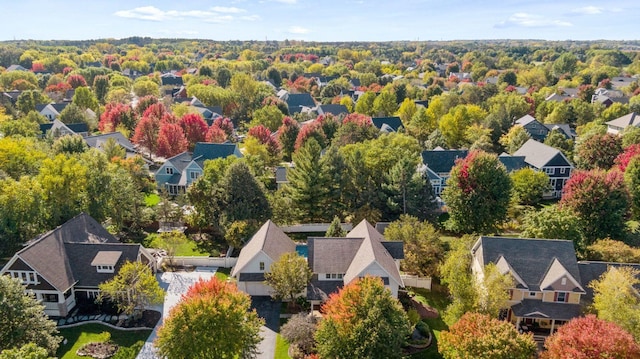 drone / aerial view featuring a residential view