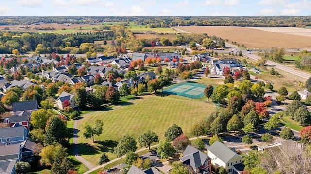 bird's eye view with a residential view