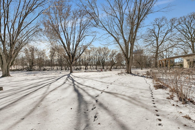 view of snowy yard