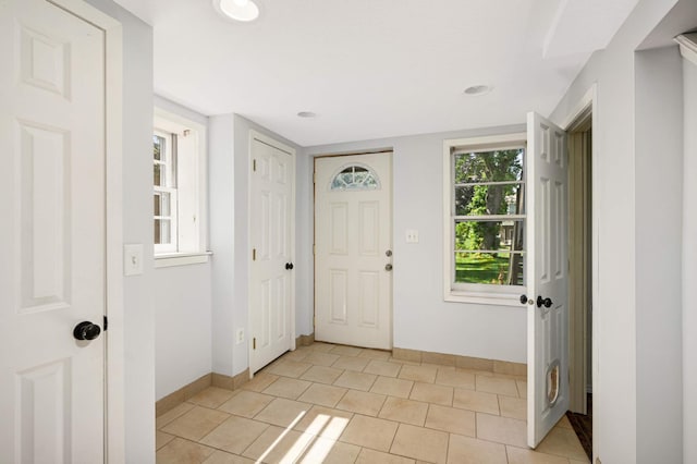 view of tiled entryway